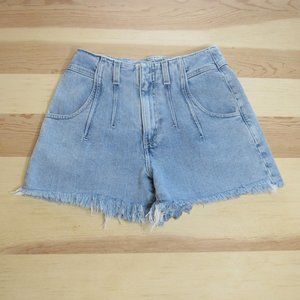 AG Adriano Goldschmied 26 Jean Short Darted Aven High Rise Relaxed Light Wash